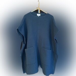 Wilfred Chunky Wool Knit Pocket Poncho